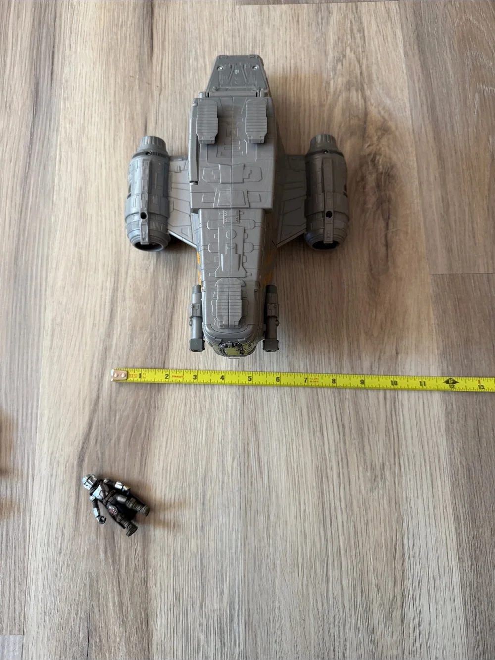 Star Wars Gray Cargo Starfighter Toy with Orange Markings
